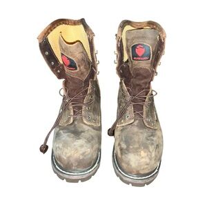 Sureway YW1021S-WP Brown Leather Waterproof Work Boots Men’s 8.5